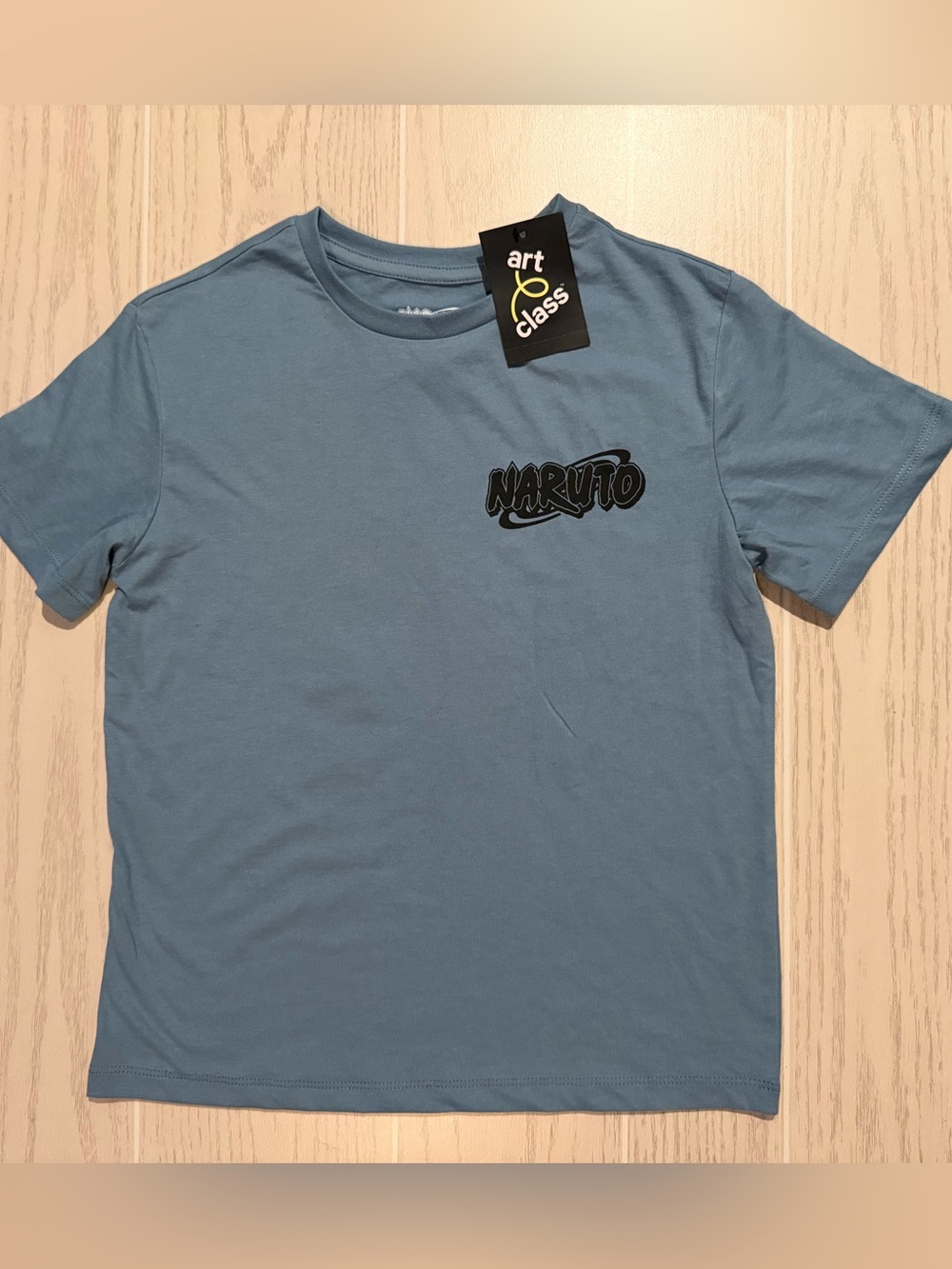 Art Class Naruto Boys Size Medium 8 Blue Anime Graphic T-Shirt Tee NWT